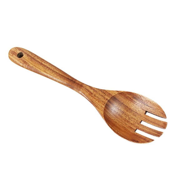 Cuchara para ensalada, tenedor, utensilios para servir comida, vajilla para viajes, senderismo y hogar.