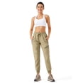 thumbnail image 6 of Women's Athletic Hiking Cargo Joggers Pants Outdoor Workout Lightweight Quick Dry UPF 50 Zipper Pockets Deciduous Green XXL, 6 of 8