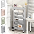 thumbnail image 1 of Up to 60% off Gifts Sentmoon Wall Mounted Shelf Organizer Classroom Desk Book Storage Cart Multi-Layer Organizer Trolley Rolling Bookshelf Rack for Stationery and Books Today’s Must-Have Bargains, 1 of 8
