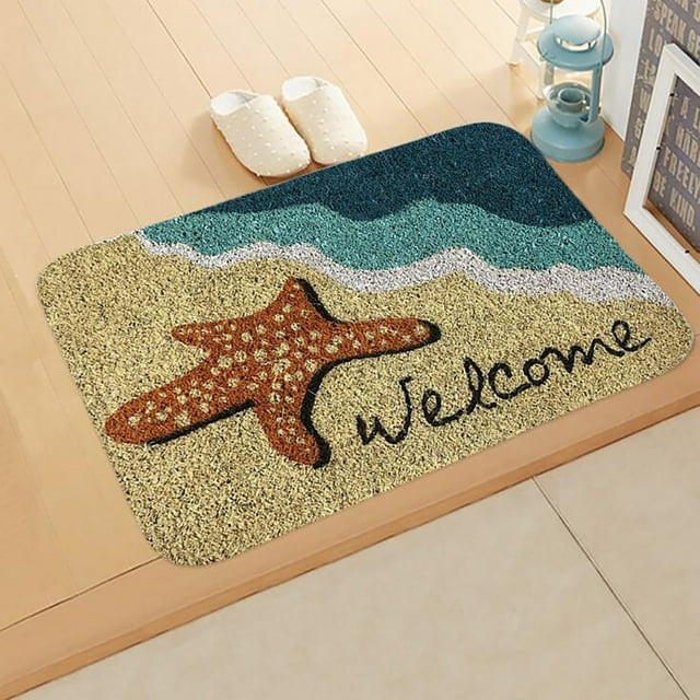 Welcome Doormat for Home Entrance with HD Printing, Absorbent and Anti-Slip Design, Durable for Indoor Decor in Living Room and Kitchen, Easy to Clean and Maintain