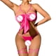 thumbnail image 4 of Gibobby Lencería mujer erótica Lencería Sexy para Mujer Vestido De Dormir Profundo Empalme De Encaje Ahueca hacia Fuera Mini Lenceria Body Mujer(Rosa caliente, CH), 4 of 5