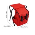 thumbnail image 3 of Agiferg Camping Randonnée, Chaise de Camping Pliable Sac à Dos avec Bretelles Réglables Tabouret d'Extérieur Portable pour Randonnée Pêche Pique-Nique Rouge, 3 of 6