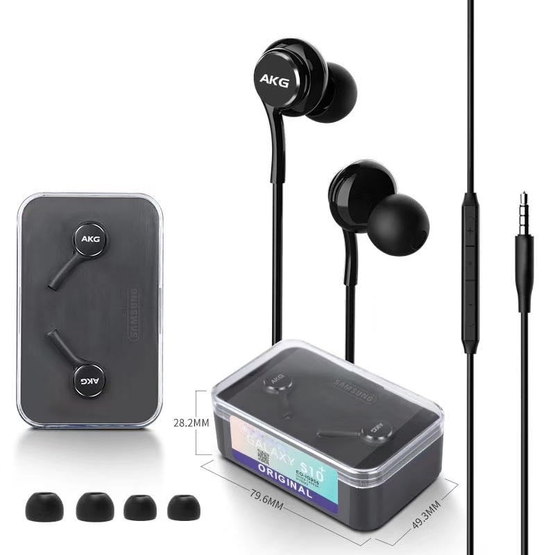 AKG Headphones Headset Earphones EarBuds for Samsung Galaxy S9 S8 S8 S7 Note9 8 Color black
