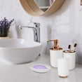 thumbnail image 5 of Bathroom Accessories Set, Toothbrush Holder, Soap Dispenser, Rose Gold and White, 4 Piece, 5 of 7