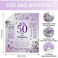 thumbnail image 5 of 50th Birthday Gifts for Women Blanket 50"x60", Happy 50th Birthday Gifts for Women, Women 50th Birthday Decoration Gift Ideas for Her, Best 50 Year Old Birthday Gifts for Women Turning 50 And Fabulous, 5 of 6