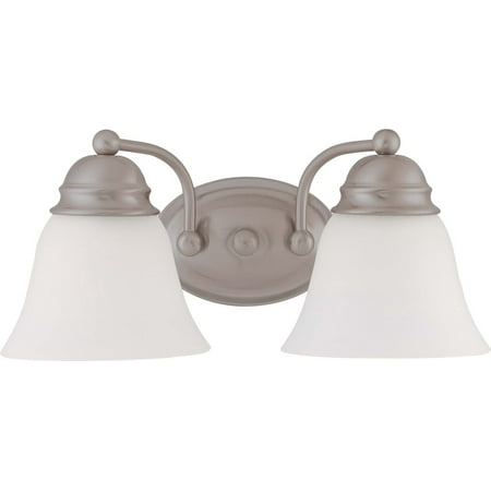 Nuvo Empire ES 2 Light 15 in Vanity w Frosted White Glass 13W GU24 Lamps