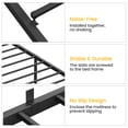 thumbnail image 6 of Huisuilinss Twin/Full/Queen Bed Frame, Heavy Duty Metal Platform Bedroom Frames Twin Size with Storage Space, Heavy Duty Sturdy Mattress Foundation,No Box Spring Needed, Easy Assembly, 6 of 7