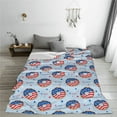 thumbnail image 5 of Rateoe Donut with the USA Fag Print Fuzzy Fleece Throw Blanket Extra Large,Super Soft,Fluffy and Warm Blankets for Couch,Bed,All Season Use (60"x50"), 5 of 8