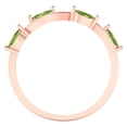 thumbnail image 5 of 0.4 ctw Wedding Band for Women - 14K Rose Gold Natural Peridot Stackable Eternity Ring, 5 of 6