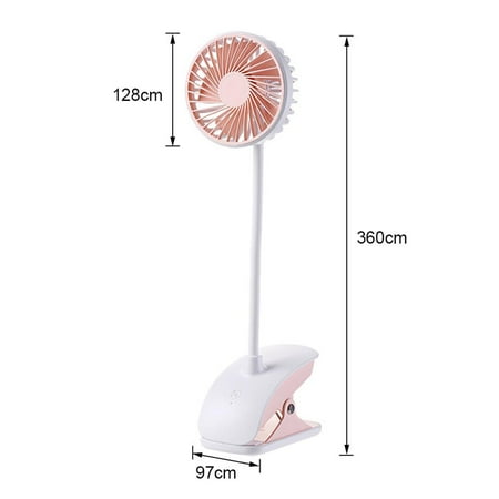 

Handheld Clip Fan Mini Portable Flexible Bendable USB Charging Mute Clip Fan for Baby Stroller Bed Dorm