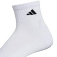 thumbnail image 4 of Adidas Mens Extended Size Cushioned Quarter Socks, 4 of 7