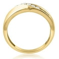 thumbnail image 3 of Pompeii Mens 14K Yellow Gold 1/4ct Diamond Wedding Ring Band (G/H,I1), 3 of 4