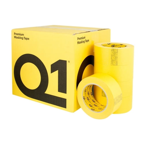 Q1 2 inch 48mm x 55m Yellow Masking Tape Case of 20 MT14820