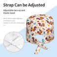 thumbnail image 4 of Kdxio Forest Squirrel Nuts Pattern Turban Hat for Women Men Comfortable Adjustable Cleaning Working Cap with Sweatband, 4 of 8