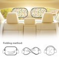 thumbnail image 5 of Yuyamidu Cute Dinosaur Car Side Window Sunshade Doughnut Auto Vehicle Sunshades 2 Pcs Star Car Rear Window Sun Visor Protector Block UV Rays Sun Protection Window Covers, 5 of 7