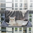 thumbnail image 4 of Hanging Radiator Bed Pet Cradle Warm Villus Basket Cradle Foldable Metal Frame Winter Warm Hanging Home Cat Hammocks, 4 of 10