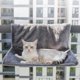 thumbnail image 4 of Hanging Radiator Bed Pet Cradle Warm Villus Basket Cradle Foldable Metal Frame Winter Warm Hanging Home Cat Hammocks, 4 of 10