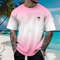 thumbnail image 2 of Men's All-Over Print Short Sleeve T-Shirt Fashion Floral Round Neck Casual Top for Spring Summer, 2 of 4