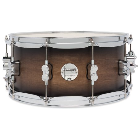 PDP Concept Maple 6.5x14 Snare Satin Charcoal Burst Lacquer PDCM6514SSSCB