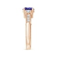 thumbnail image 3 of Angara Natural 1.45 Ct. Tanzanite with Diamond Vintage Inspired Ring in 14K Rose Gold for Women (Ring Size: 3.5), 3 of 9