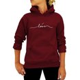 thumbnail image 1 of UKAP Sudadera con Capucha y cordón para Mujer, Jersey de Manga Larga para otoño, Tops Sueltos Informales de Color sólido Liso, 1 of 2