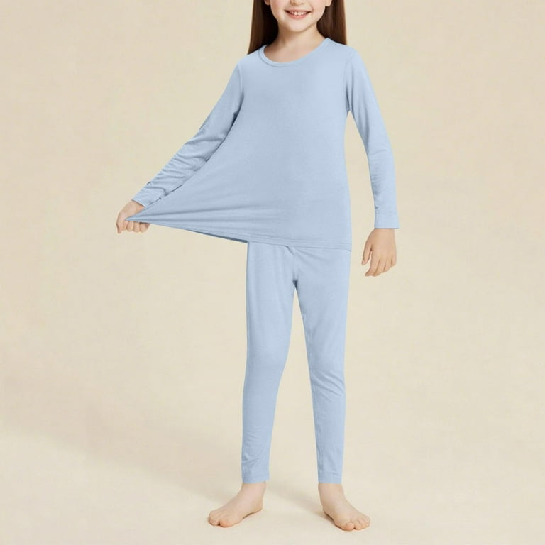 ATOGUTA Girls Thermal Underwear Set Pajamas Sets for Kids Long