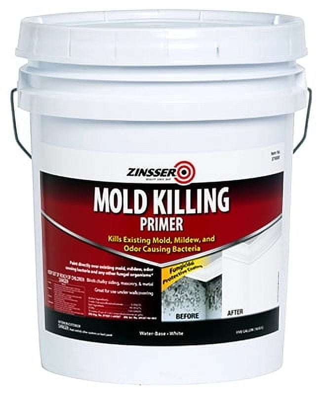 Zinsser Mold Killing Interior/Exterior Primer, White, 5 Gal. 276088