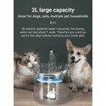 thumbnail image 4 of 2L Pet Water Fountain for Cats and Dogs, 5-Stage Filtration Cat Water Dispenser with 2 Flow Modes, Emergency Water Storage & 6° Slope Design, BPA-Free, Ultra Quiet Pump, 4 of 10