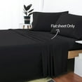 thumbnail image 2 of Cotton King Flat Sheet Only, 600 Thread Count 100% Egyptian Cotton Top Sheet 1Pcs, Cool & Breathable Flat Bed Sheets Wrinkle, Fade, Stain Resistant (Black King), 2 of 7