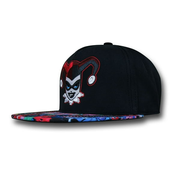 Harley Quinn Sublimated Brim Snapback Cap