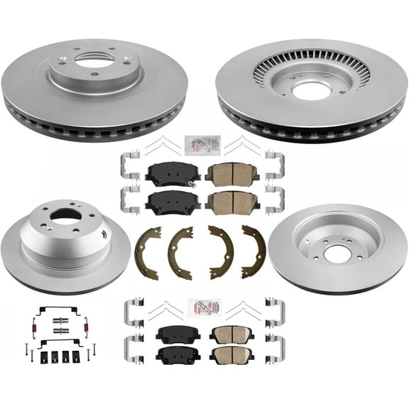 AmeriBRAKES GEO Coated Disc Brake Rotors & Pads Kit For 16-20 Kia Sorento