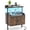 Brown, variant on Gymax Nightstand Wall-mounted Bedside Table w/ LED Lights & Charging Station Rustic Brown & Black