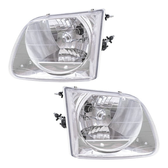 Brock Headlight for 2001-2003 F-150 Lightning Headlamp Exc Harley Davidson Set 3L3Z13008FA