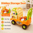 thumbnail image 4 of JoyStone Ride On Push Car for Toddlers, Push Walker Ride On Car with Lights, Music and Horn, Under Seat Storage, Push Car for Boys Girls, Orange, Bear, 4 of 9