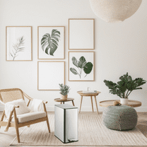 STRELECT 4 Gallon Step Trash Can, 15 Liter Stainless Steel Rubbish Bin with Removable Inner Bucket for Living Room, Bathroom, Office