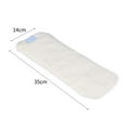 thumbnail image 2 of Qiilu 1PC 4Layers Bamboo Fiber Adult Incontinence Cloth Nappy Liner Diaper Insert Pad, Cloth Diaper Pad,Diaper Liner, 2 of 3