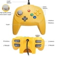 thumbnail image 5 of Miadore N64 Mini Controller, Wired Mini N64 Controller Gamepad Remote for N64 Console Video Games System（Yellow）, 5 of 7