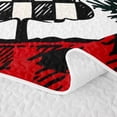 thumbnail image 5 of Erosebridal Plaid Trees Quilt King 3 Pieces,Christmas Check King Coverlet Set,Red Green,1 Bedspread and 2 Pillowcases, 5 of 7