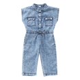thumbnail image 4 of MZXELPRJD Baby Boy Jumpsuit Toddler Girls Boys Clothes Size 7/8 Outfits Sets Denim Sleeveless One Piece Toddler Dance Outfits My 1st New Year Baby Girl Outfit, 4 of 9