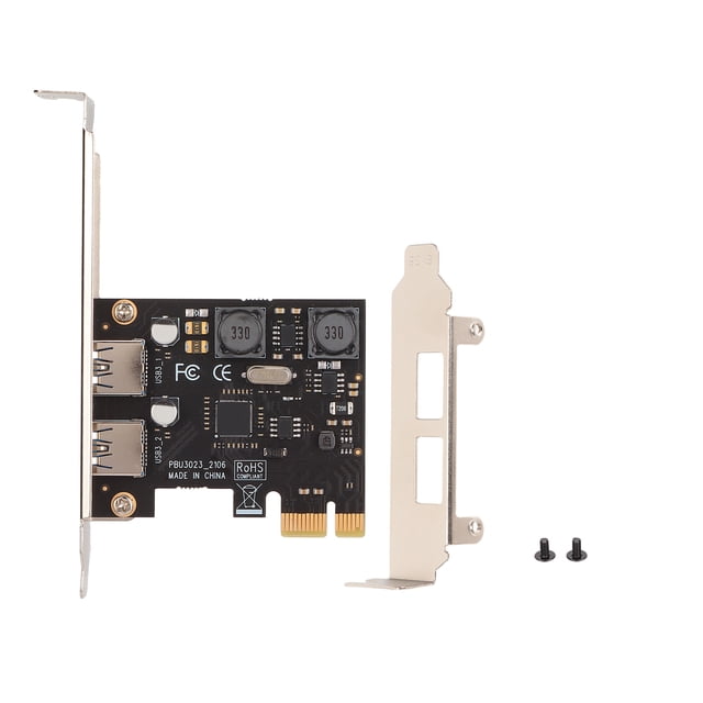 USB3.0 Expansion Card, 2 USB3.0 Ports PCIE Expansion Card Closed High Power Inductor For Win8 For Win10 For XP ANGGREK USB3.0 Expansion Card