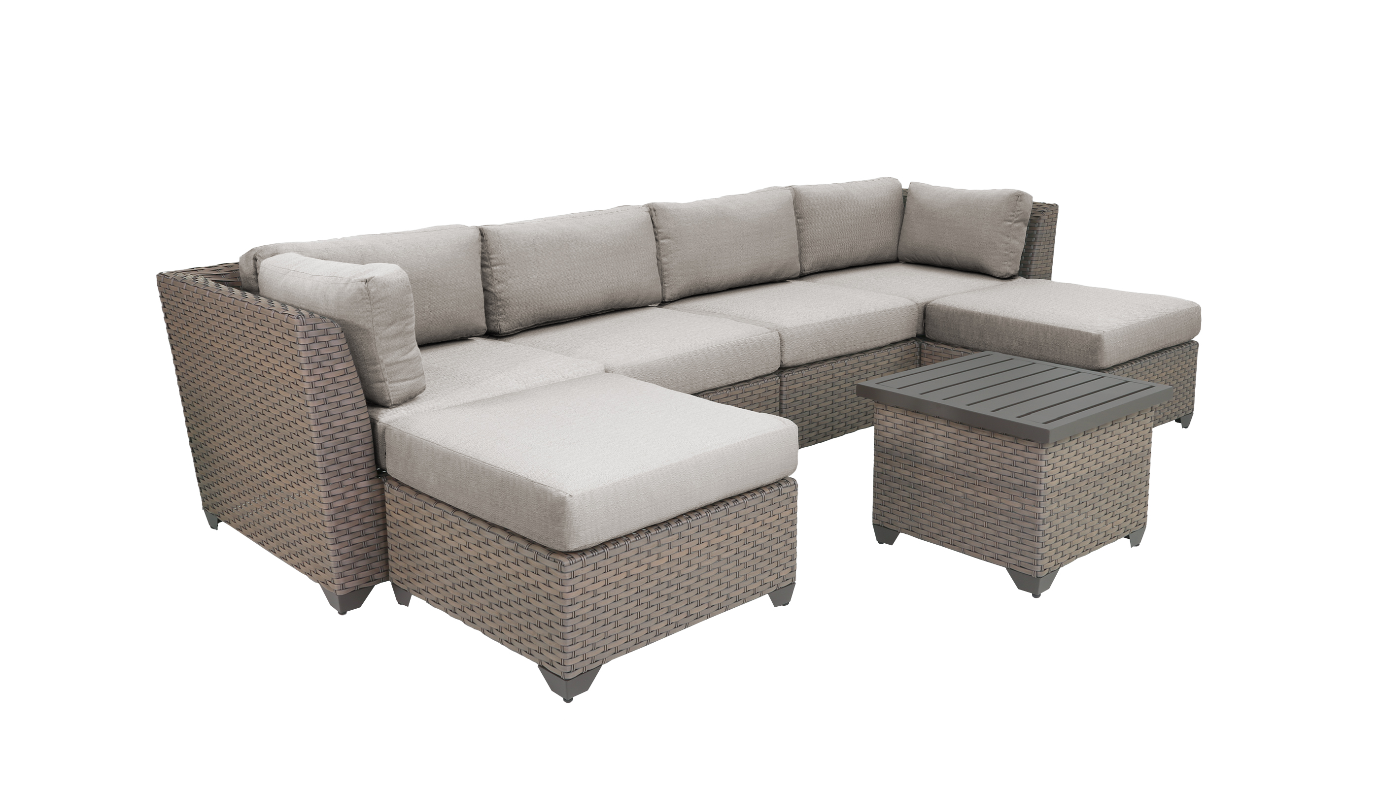 Florence 7 Piece Outdoor Wicker Patio Furniture Set 07a - image 1 of 2
