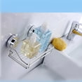 thumbnail image 3 of GFHFHITJ Storage Rack No Drill Shower Shelf With Strong Suction Cups - Rustproof Chrome Finish Bathroom Organizer For Shower Sink Kitchen Counter, 3 of 5