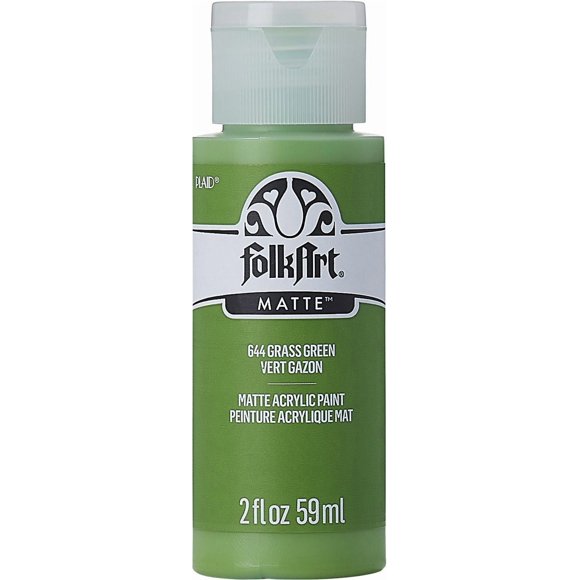 Folkart Matte Acrylic Craft Paint, 2 fl. oz., Grass Green