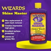 Wizards Shine Master Polish & Sealant Wax-Based Water Spot Remover for Cars and Boats, 16 oz