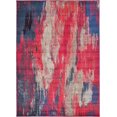 thumbnail image 1 of Unique Loom 3128107 Vibrant Abstract Area Rug, 8 Feet x 11 Feet 4 Inch, Magenta/Beige, 1 of 10