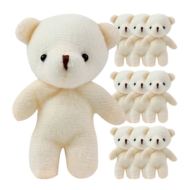 15 ositos de peluche de dibujos animados, muñecos de peluche suaves, llaveros y decoración colgante.