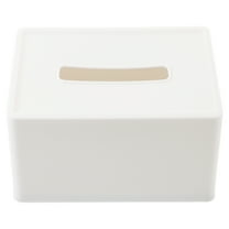 NUOLUX 1Pcs Rectangular Tissue Box Cover White Plastic for Living Room Bedroom Office Desk Tissue Box Holder