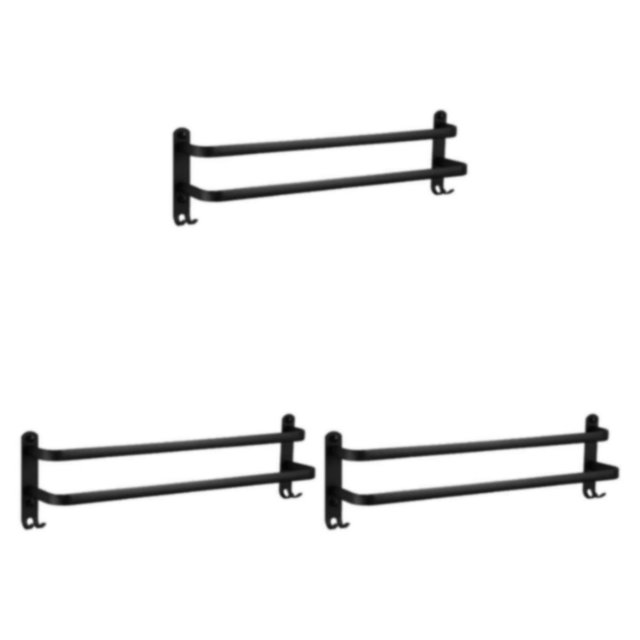 Youkk Rustproof Towel Bar Shower Towel Rack Kitchen Bathroom 2 Layer 40cm Regular 3Set