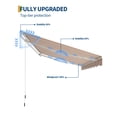 thumbnail image 3 of Manual Retractable Patio Awning - Waterproof, Fade & Tear Resistant 280g/m² Polyester - Sturdy Aluminum Frame, Crank Handle - Sun Shade for Deck, Porch, Balcony, Garden, Outdoor Dining, 3 of 7