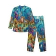 thumbnail image 2 of Bingfone Men'S Pajama Set 2 Piece Loungewear Pjs, Long Sleeve With Pajama Pants-Sea World, 2 of 9